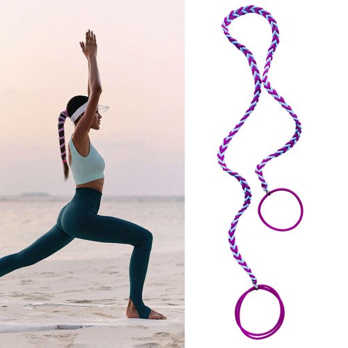 Spriral Hair Tie Sprots Ponytail Holders, Elastic Braided Hair Ties No Damage, Pony Tail Wrap for Long Hair for Gym, Swimming, diving 25" Colorful