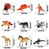 Animal Figures, 72 PCS Realistic Mini Dinosaur Insect Sea Farm Reptile Wild Jungle Animal Toys, Zoo Animals Playset, Cake Topper Party Favors for Kids 1, 2, 3 Year Olds