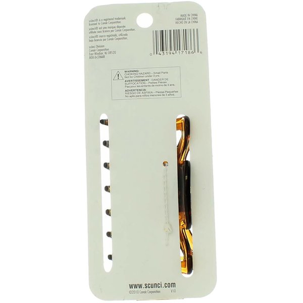 Scunci 1718603a048 Tortoise Shell No Slip Grip Jaw Clip