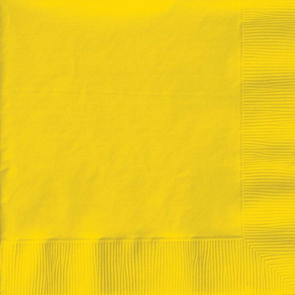 Creative Converting 50-Count Touch of Color Paper Beverage Napkins, School Bus Yellow (58188)