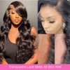28 Inch Body Wave Lace Front Wigs Human Hair Pre Plucked with Baby Hair 13x4 HD Transparent Glueless Lace Frontal Wigs Brazilian Virgin Human Hair Wig with Baby Hair 180 Density Long Hair Wigs