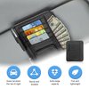 Augeny Car Sun Visor Organizer, Small Auto Visor Organizer and Storage, Registration and Document Holder, Vehicle Accessories for Sunglasses, Document, Card, Pen, Driver License (Black)