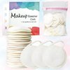 Nugilla 20 Packs Reusable Makeup Remover Pads with a Washable Laundry Bag, Microfiber Towel Clean Skin Face Towels, Soft Makeup Remover Cloth, Fast Drying Washcloth (White)