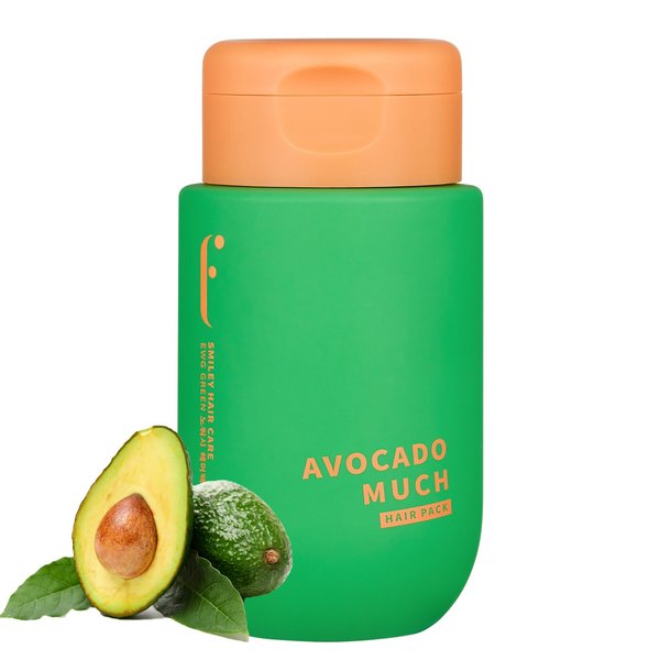 FLABOIS AVOCADO MUCH LEAVE-IN HAIR MASK - No Wash Korean Hair Mask Conditioning Treatment for Frizzy, Dry Hair, Damage Hair Split Ends Breakage Avocado Biotin Vitamins Hydrating Repair Smooth