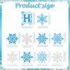 Winter Snowflake Hanging Swirl Decorations Banner, Blue White Silver Christmas Glitter Snowflake Hanging Swirls Ornaments Ceiling Streamers for Xmas Winter Wonderland New Year Birthday Party Supplies