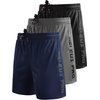 NELEUS Men's 7" Workout Running Shorts with Pockets,6056,3 Pack,Black/Grey/Navy Blue,L,EU XL