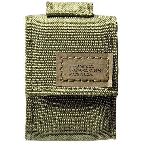 Zippo OD Green Tactical Pouch and Black Crackle Windproof Lighter Gift Set