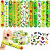 Cherisnowy 48 Bug 24PCS Bug Temporary Tattoos Sticker 24PCS Slap Bracelets Perfect for Themed Birthday Party Favors Baby Showers or Classroom Rewards Ideal Decor and Gifts for Girls and Boys