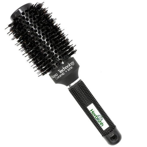 HERBISHH Ceramic Thermal Round Brush for Blow Drying – Pro Thermal Round Brush for Styling – Professional Heat Resistant & Anti Static Round Ionic Hair Brush Design – Nylon Teeth & Bristles (45)
