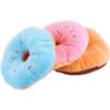 DPWOUM 1Ps Blue 4.3Inch Assorted Donut Dog Chew Toy Cat Squeaky Sound Toy Puppy Cat Soft Plush Toys Dog Squeak Toys for Interactive Play Small to Medium Dogs Cats