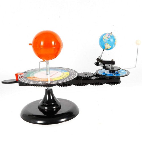 Sun Earth Moon Orbital Model, Solar System Sun Earth Moon Orbital Planetarium 3D Model Rotating Model Science Educational Kits, Solar System Science Kit for Astronomy Cognition Teaching