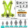 AUOON Reflective Running Vest,Safety Reflective Vest with Adjustable Strap for Running,Cycling, Motorcycle and Walking,Fits over Outdoor Clothing,Breathable Waterproof Lightweight (2 Pack)