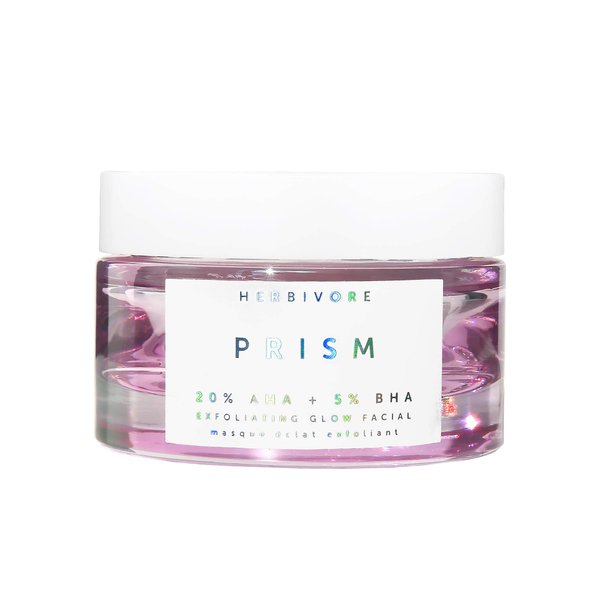 HERBIVORE Prism Exfoliating Mask – AHA + BHA Glow Facial, Exfoliate & Glow, Plant-based, Vegan, Cruelty-free, 50mL / 1.7 oz