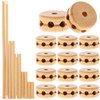Gadpiparty 60pcs DIY Wooden Building Blocks Toy Different Sized DIY Craft Wooden Splicing Blocks Playthings Stacking Blocks Toys