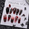 22PCS Halloween Nail Charms Alloy Skull Spider Nail Art Charms Gothic Nail Art Supplies Moon Heart Cross Halloween Nails Accessories Dark Punk Nail Gems Rhinestones Cute Nail Jewels for Women Nail Art