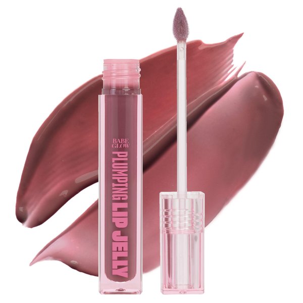 BABE ORIGINAL Glow Plumping Lip Jelly For Thicker Lips - High Shine Lip Gloss for Moisturizing, Hydrating and Soothing Lips, Mauve