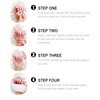 Wekcekcek 20pcs Semi Cured Gel Nail Strips, Real Nail Polish Art Stickers, Burgundy Gel Nail Stickers - Work with Any UV Lamp, Long Lasting Full Nail Wraps with Nail File and Stick