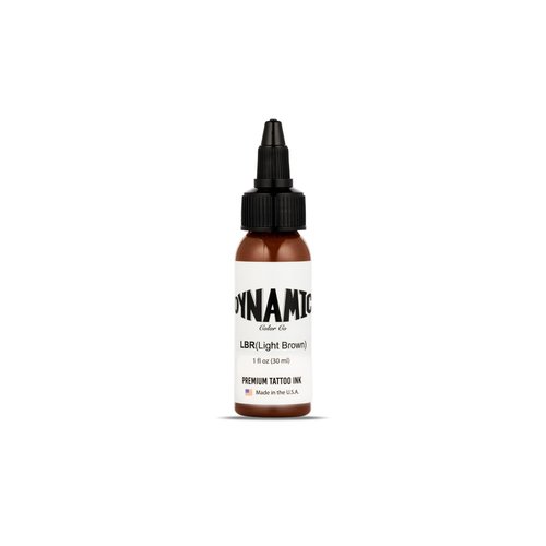 Dynamic Color Co- Light Brown Tattoo Ink: Made in USA, Sterilized, Since 1990, Vegan, (1oz Bottle)