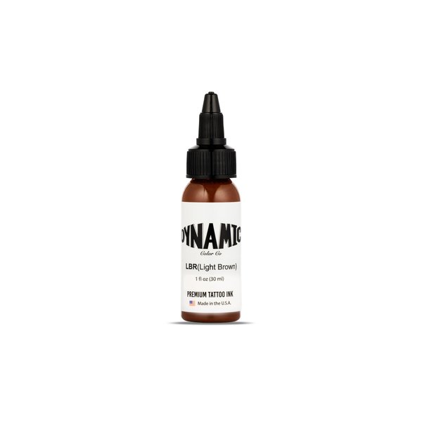 Dynamic Color Co- Light Brown Tattoo Ink: Made in USA, Sterilized, Since 1990, Vegan, (1oz Bottle)