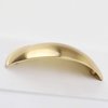goldenwarm 5 Pack Gold Cup Drawer Pulls Brushed Gold Cabinet pulls Decorative Pulls Bin Cup Pulls Cup pulls for cabinets and Drawers, 3 inch (76mm) Hole Centers