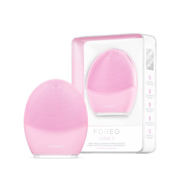 FOREO LUNA 3 Facial Cleansing Brush | Normal Skin | Anti Aging Face Massager | Enhances Absorption of Facial Skin Care Products | For Clean & Healthy Face Care | Simple & Easy | Waterproof