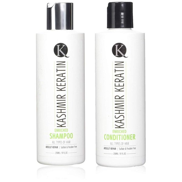 Kashmir Keratin 8.0 oz Hair Care Set (8 Ounce Shamp/Cond)