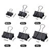 120 Pcs Binder Clips - Paper Clamps Assorted 6 Sizes, Paper Binder Clips, Metal Fold Back Clips with Box for Office, School and Home Supplies, Black