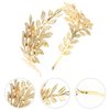 LALAFINA Bridal Hair Vine Goddess Bridal Gold Leaf Headband Greek Goddess Headband Baroque Leaf Headdress Gold Leaf headpiece for Wedding Prom Party Leaf Greek Goddess Accessories