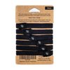 Wild & Stone | Pack of 6 Hair Bands | 100% Biodegradable and Plastic-Free Elastic Hair Ties | 100% Organic Cotton and Natural Plant-Based Rubber | No Crease Ponytail Holder (Black)