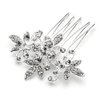 Darling Rhinestone & Crystal Bridal Flower Wedding Hair Comb Pin
