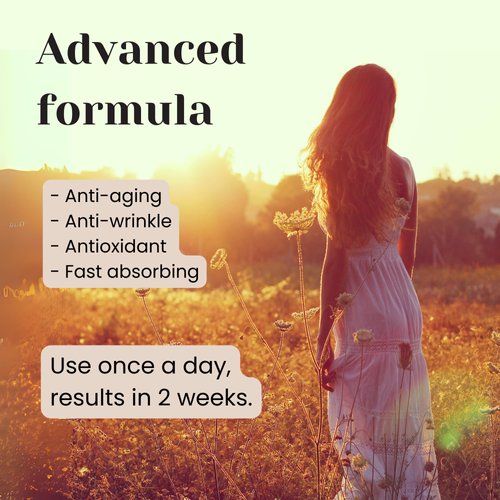 Fast Absorbing Premium Vitamin C Facial Serum with Vitamin E, Hyaluronic Acid, Amino Acids, Natural Anti-Aging, Anti-Wrinkles