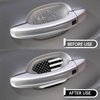 UGSHY Pack of 4 Car Door Handle Protector, Universal Car Door Handle Sticker, Anti Scratches Door Side Paint Protector, Automotive Exterior Accessories, for Cars Trucks SUVs (American Flag Black)
