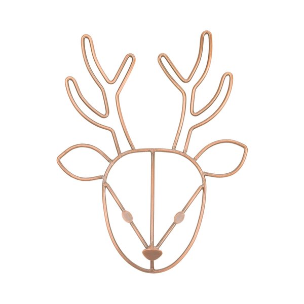 NoJo Deer Shaped Wire Nursery Wall Decor, Finish, Copper