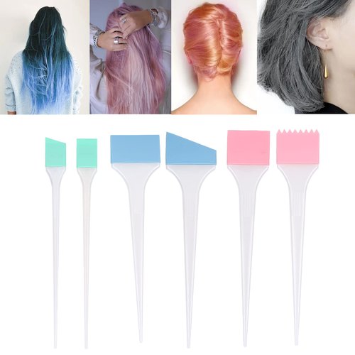 Hair Coloring Brush for Hair Dye,Hair Color Brush Set,6Pcs Hair Dyeing Brush Set Silicone Hair Coloring Dyeing Hairdressing Tool for Hair Salon
