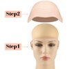 Bouiexye 8 PCS Halloween Makeup Latex Bald Cap Think Bald Caps for Halloween Theme Party Cosplay for adults Women Men Bald Head Wig Cap Bald Hat Costume Accessory