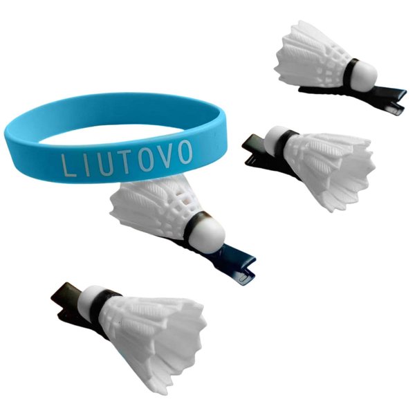 LIUTOVO 4 PCS Badminton Hair Clips Cute Interesting Hairpin Accessories Hair Styling Accessories for Women and Girls Hair Decorations