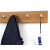 PegandRail Cherry Coat Rack with Satin Nickle Single Style Hooks 4.5" Ultra Wide (Cherry, 36" x 4.5" with 7 Hooks)