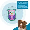 Outward Hound Durablez Tough Plush Squeaky Dog Toy, Owl, Purple, XS