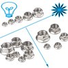 M8 x 1.25mm Serrated Flange Hex Lock Nuts, Hincell 75pcs 304 Stainless Steel Serrated Metric Hex Flange LockNuts,Bright Finish Hex Lock Nut