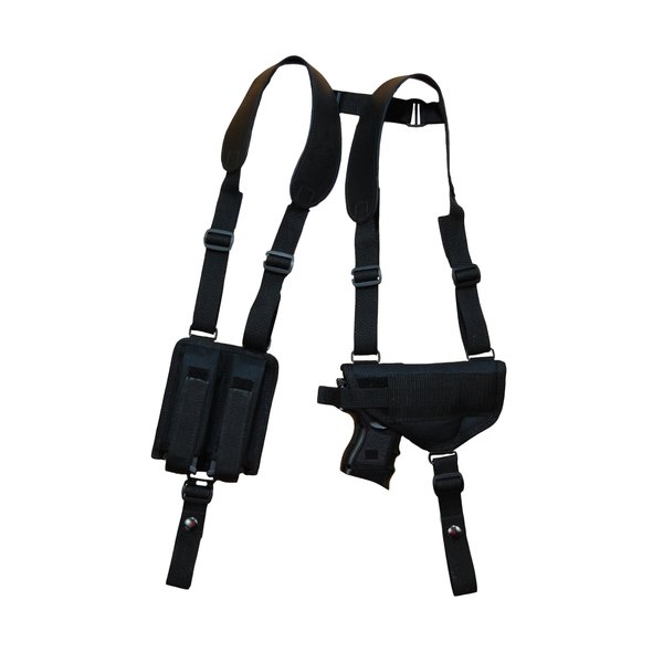 Barsony Nylon Shoulder Holster w/Double Mag Pouch S&W M&P Shield Right