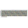 Ambesonne Bohemian Fabric by The Yard, Geometric Pattern Ornamental Floral Folk Art Abstract, Decorative Fabric for Upholstery and Home Accents, 2 Yards, Blue Cream