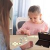 Gamie Double Six Dominoes Set in Faux Leather Case, 28 Dominos Tiles for Kids, Fun Educational Toy Classroom Kit, Classic Set of Dominoes for Game Night or Travel in Gift Box