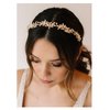 SWEETV Rhinestone Bridal Headband Gold Crystal Tiara for Women Pearl Wedding Headpieces for Bride Hair Accessories for Prom Birthday Party