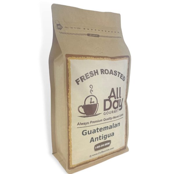 Guatemalan Antigua Coffee Beans - Freshly Roasted Coffee with Well-balanced and Smoky Flavor - Guatemalan Coffee - Flavored and Aromatic - Whole Coffee Beans All Day Gourmet- 1 Pound