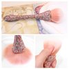 WOKOTO 1pcs Pink Shiny Rhinestone Nail Art Dust Brushes For Acrylic Nails Powder Remover Brushes Loose Face Cosmetics Blending Liquid Foundation Powder Make Up Brushes Nail Trimming Cleaning Tools