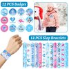 YYMYMGJ 110 PCS Ice Skating Skate Party Favors, Winter Ice Skating Skate Stickers Temporary Tattoos Slap Bracelets Keychains Badges Gift Bags Ice Skating Birthday Party Decorations Supplies for Kids