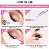 Arison Lash Bonder for Eyelash Extensions Super Bonder for Lash Extensions Lash Glue Accelerator Lash Sealant Waterproof Oil Proof Sealer Adhesive for Eyelash Extensions Longer Retention 20ml Rose