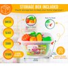 FUNERICA Cutting Play Food Fruits and Vegetables and Accessories Sets for Kids Toy Kitchen (Cookware +Polka-dot Apron +Container)
