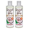NutriBiotic – Pure Coconut Oil Soap, Peppermint & Bergamot, 8 Oz Twin Pack | Certified Organic, Biodegradable | Vegan & Made without GMOs, Gluten, Parabens Or Sulfates | Thin, Liquid Castille Soap