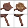 Sandalwood Hairbrush for Women Paddle Hairbrush with Bamboo Bristles Cute Animal Shaped Anti-Static Hair Brush for Curly Hair